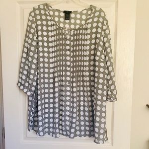 Ellos Plus Size Tunic Blouse 1X New